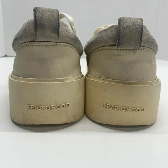 Fear Of God FOG Lace Up Seventh Suede Platform Sneakers Light Gray Size 41 US 8 - Picture 5 of 12